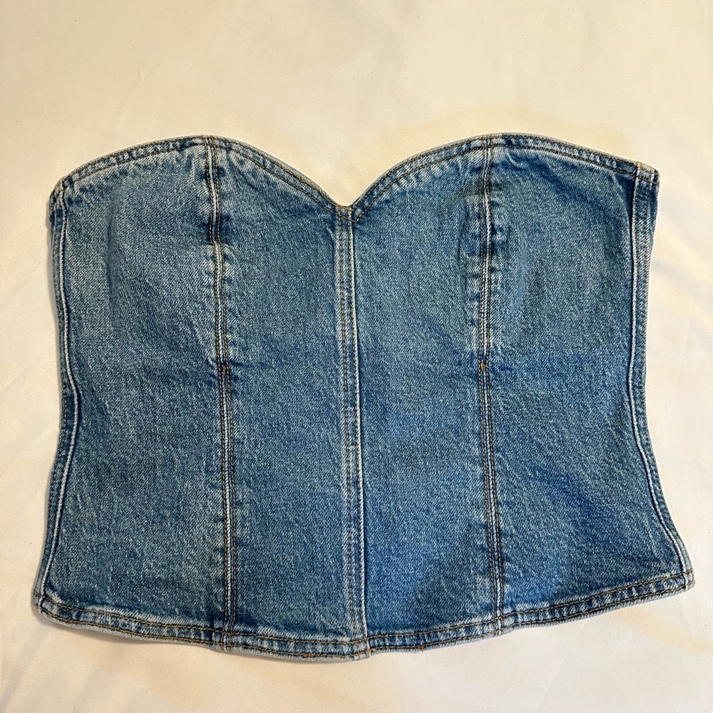 Zara - Denim Corset Top
